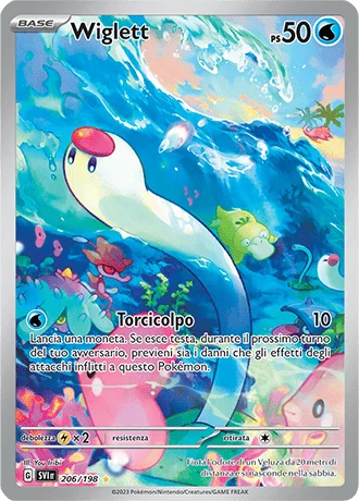 Wiglett Scarlatto e Violetto carta Pokémon italiana IR