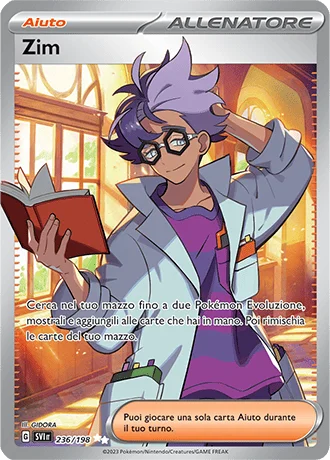Zim Scarlatto e Violetto carta Pokémon italiana UR