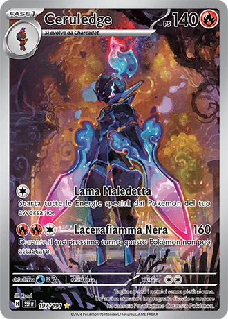 Ceruledge Scintille Folgoranti carta Pokémon italiana IR