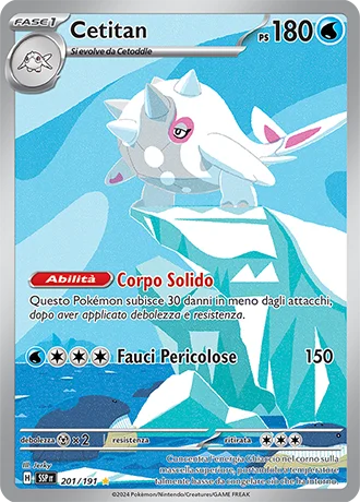 Cetitan Scintille Folgoranti carta Pokémon italiana IR
