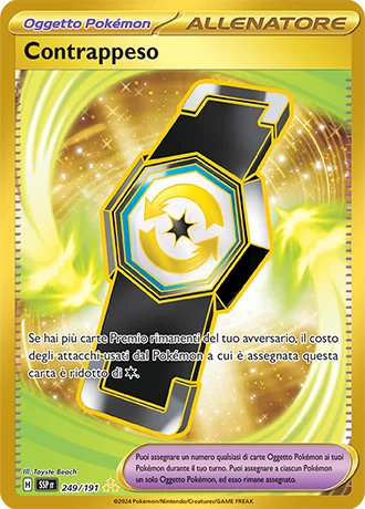 Contrappeso Scintille Folgoranti carta Pokémon italiana HR