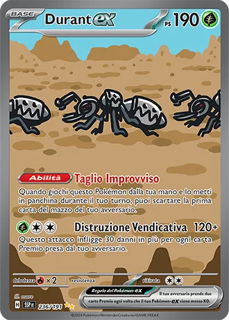Durant ex Scintille Folgoranti carta Pokémon italiana SIR
