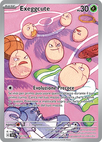 Exeggcute Scintille Folgoranti carta Pokémon italiana IR