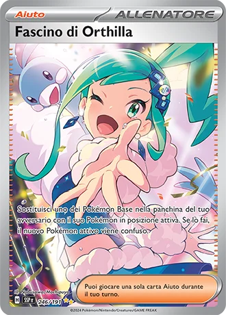 Fascino di Orthilla Scintille Folgoranti carta Pokémon italiana SIR