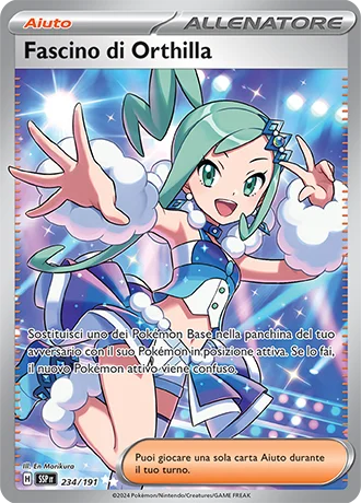 Fascino di Orthilla Scintille Folgoranti carta Pokémon italiana UR