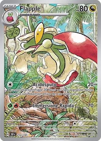 Flapple Scintille Folgoranti carta Pokémon italiana IR