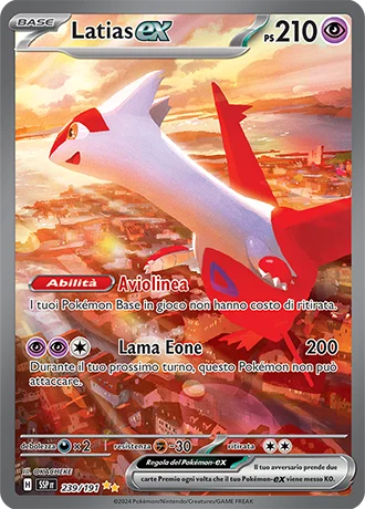 Latias ex Scintille Folgoranti carta Pokémon italiana SIR