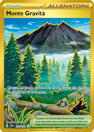 Monte Gravità Scintille Folgoranti carta Pokémon italiana HR