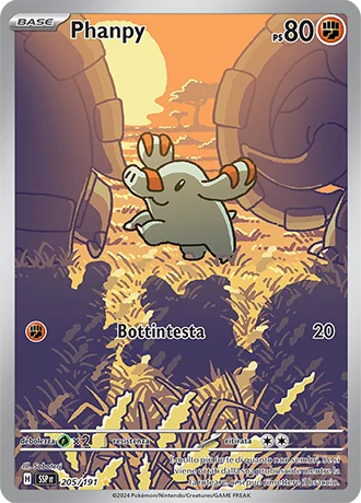 Phanpy Scintille Folgoranti carta Pokémon italiana IR