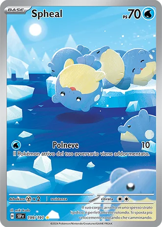 Spheal Scintille Folgoranti carta Pokémon italiana IR