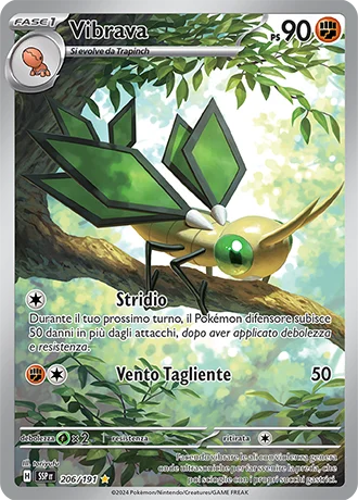 Vibrava Scintille Folgoranti carta Pokémon italiana IR