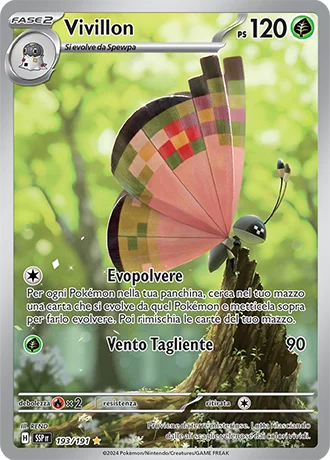 Vivillon Scintille Folgoranti carta Pokémon italiana IR