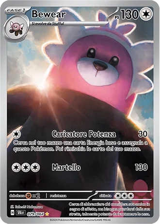 Bewear Segreto Fiabesco carta Pokémon italiana IR