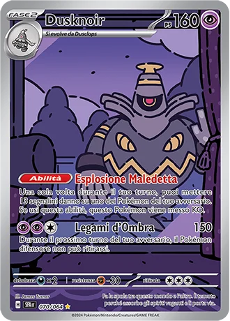 Dusknoir Segreto Fiabesco carta Pokémon italiana IR