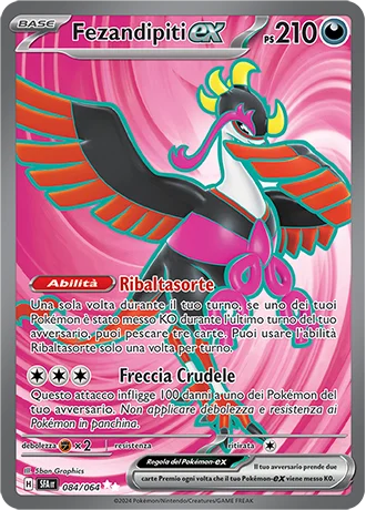 Fezandipiti ex Segreto Fiabesco carta Pokémon italiana UR