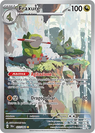 Fraxure Segreto Fiabesco carta Pokémon italiana IR