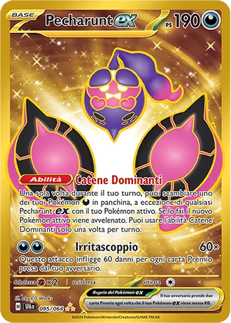 Pecharunt ex Segreto Fiabesco carta Pokémon italiana HR