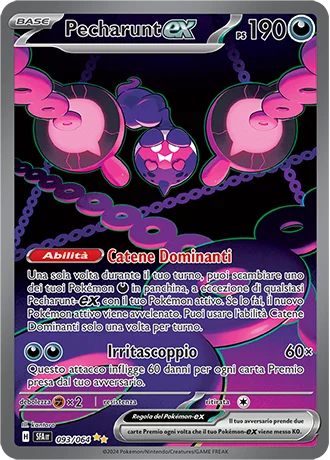 Pecharunt ex Segreto Fiabesco carta Pokémon italiana SIR