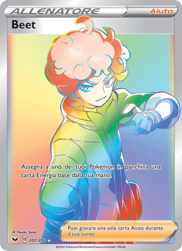 Beet Spada e Scudo carta Pokémon italiana RR