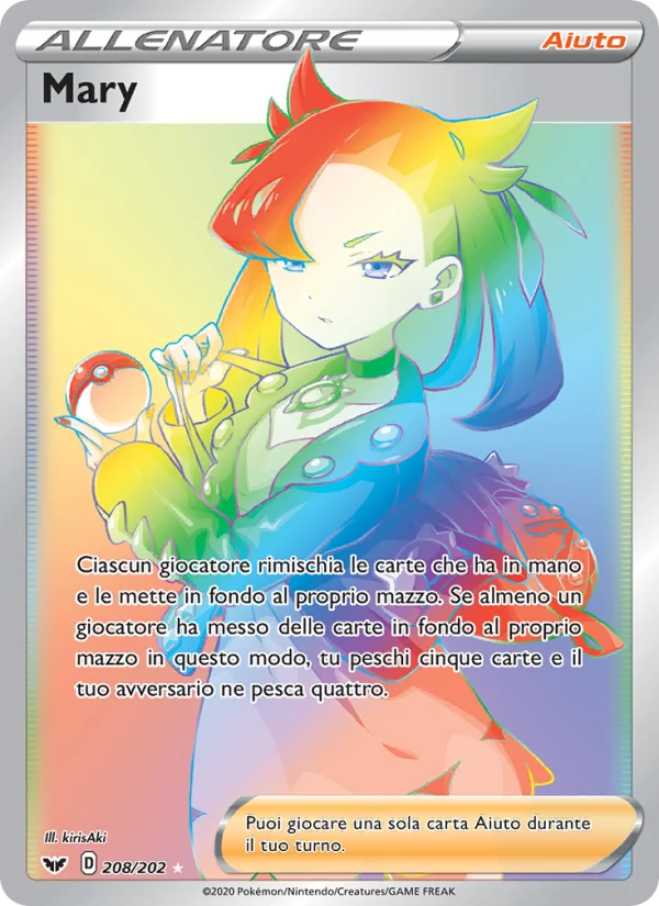 Mary Spada e Scudo carta Pokémon italiana RR