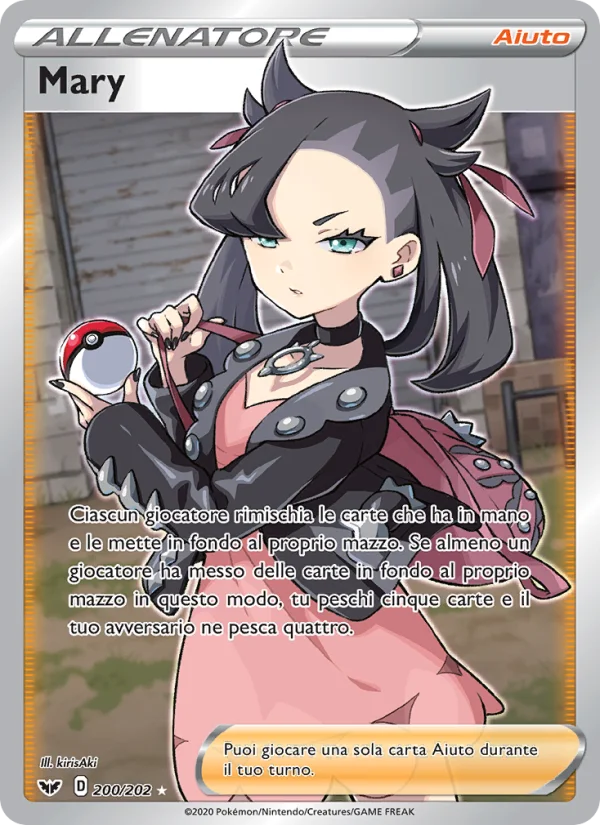 Mary Spada e Scudo carta Pokémon italiana UR