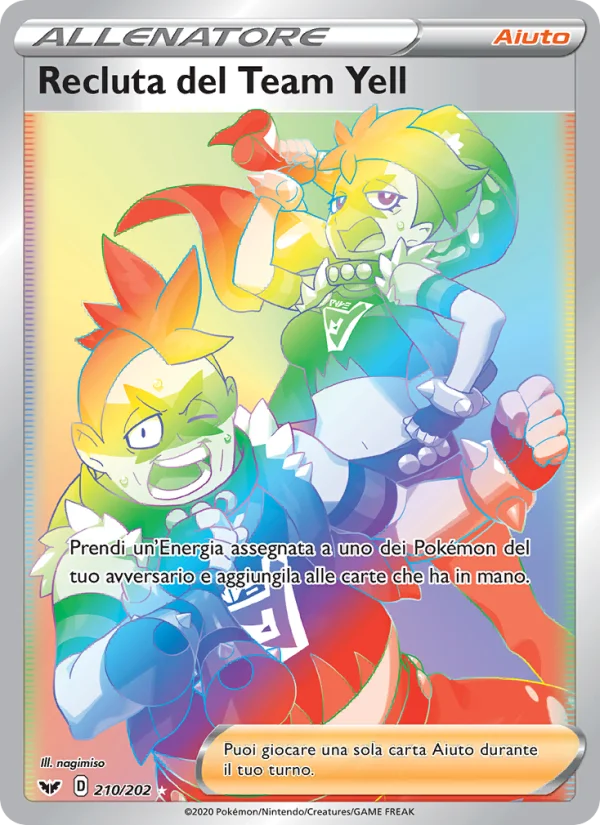 Recluta del Team Yell Spada e Scudo carta Pokémon italiana RR