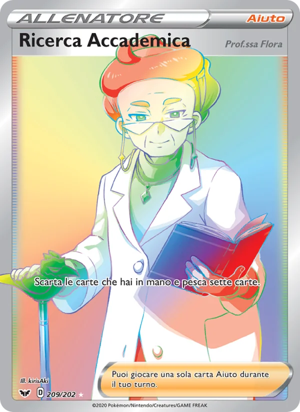 Ricerca Accademica - Professoressa Flora Spada e Scudo carta Pokémon italiana RR