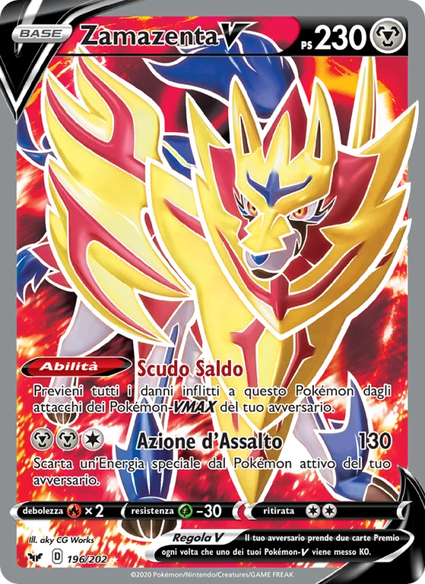 Zamazenta V Spada e Scudo carta Pokémon italiana UR