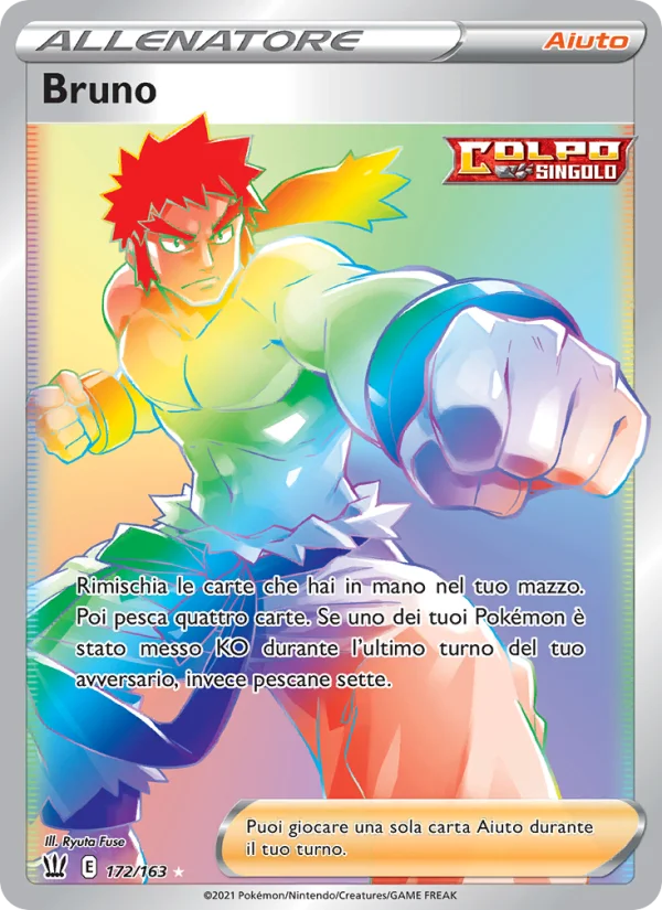 Bruno Stili di Lotta carta Pokémon italiana RR