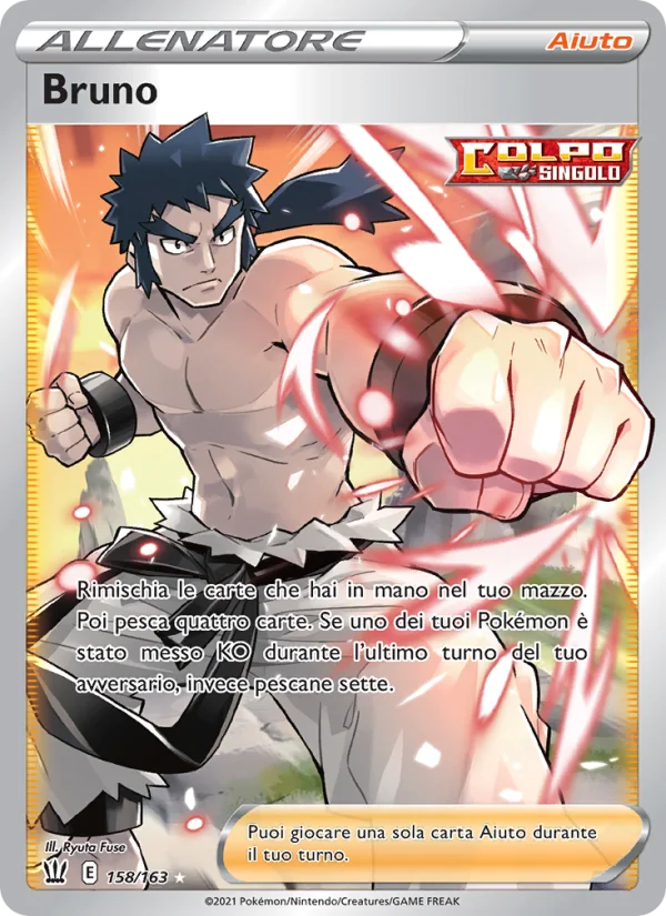 Bruno Stili di Lotta carta Pokémon italiana UR
