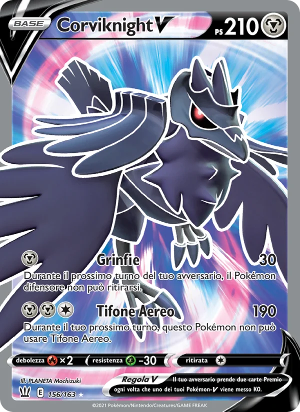 Corviknight V Stili di Lotta carta Pokémon italiana UR