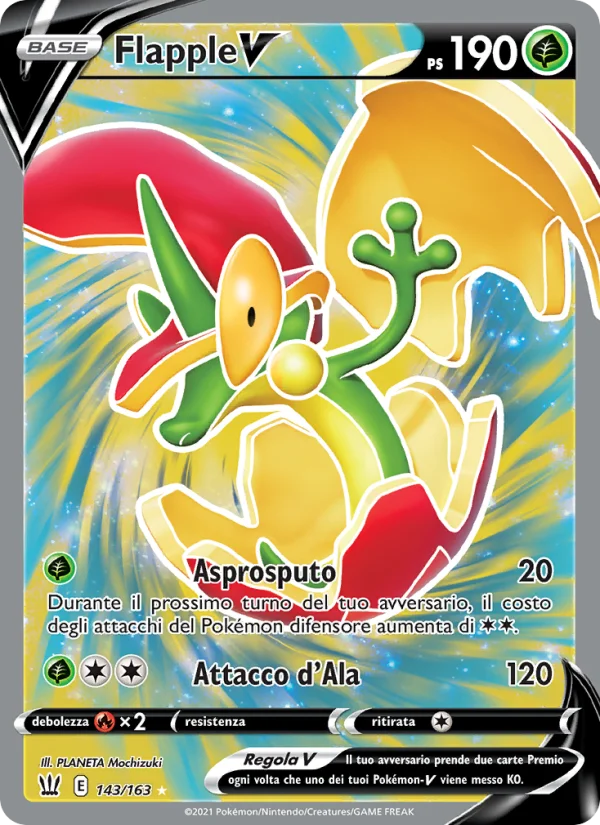 Flapple V Stili di Lotta carta Pokémon italiana UR