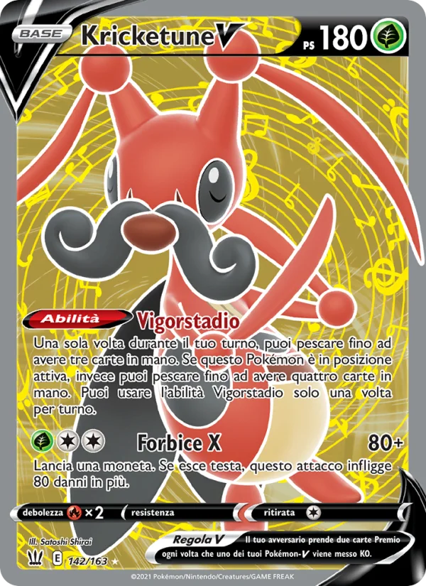 Kricketune V Stili di Lotta carta Pokémon italiana UR