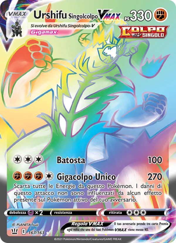 Urshifu Singolcolpo VMAX Stili di Lotta carta Pokémon italiana RR