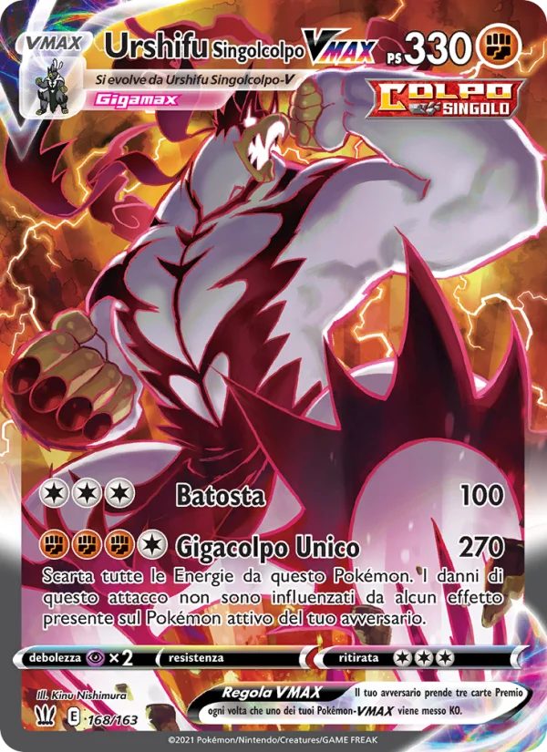 Urshifu Singolcolpo VMAX Stili di Lotta carta Pokémon italiana RR