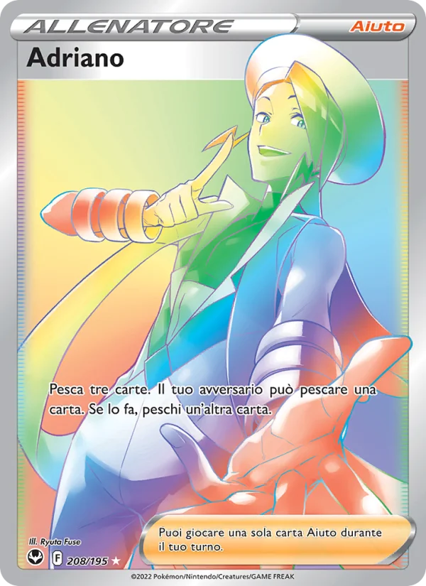 Adriano Tempesta Argentata carta Pokémon italiana RR