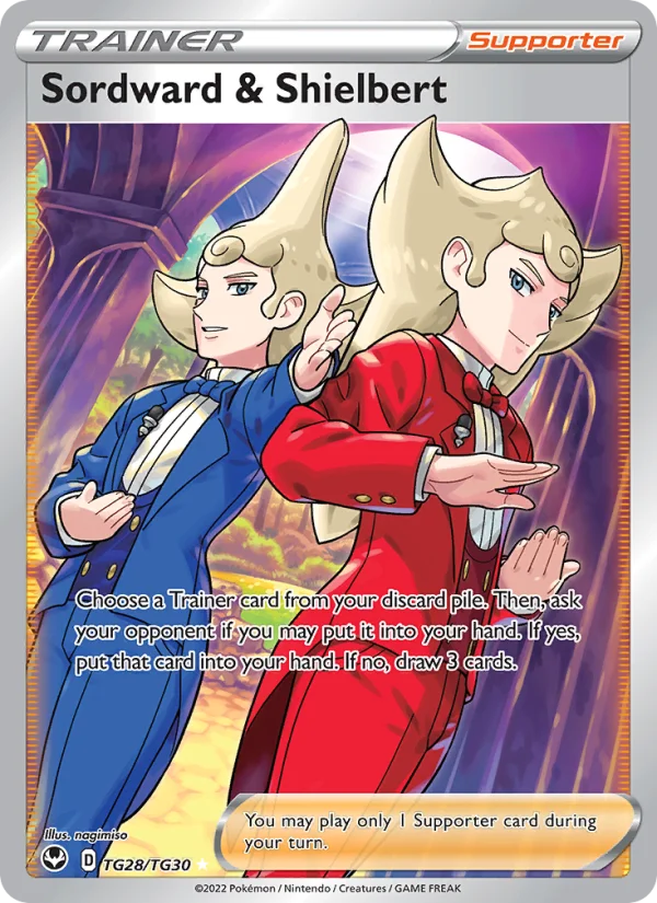 Brandobaldo e Scudobaldo Tempesta Argentata carta Pokémon italiana TG