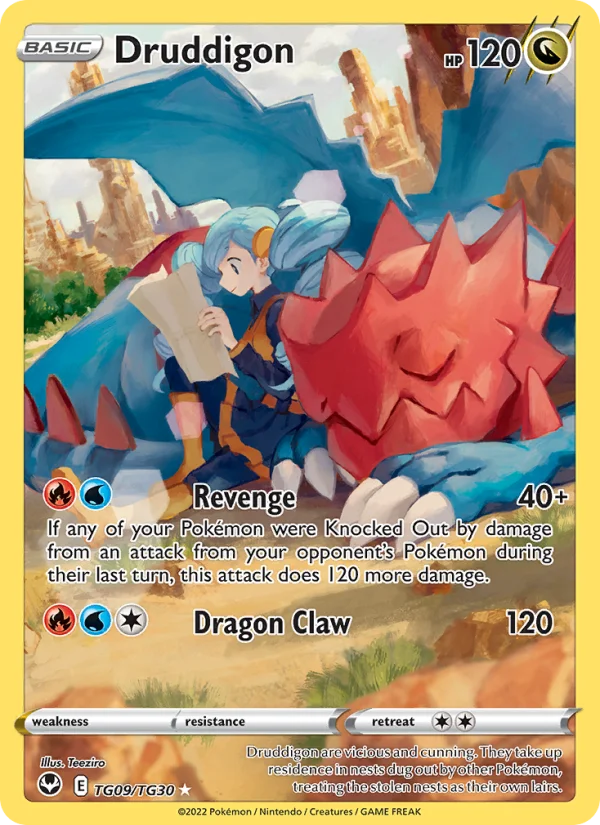 Druddigon Tempesta Argentata carta Pokémon italiana TG