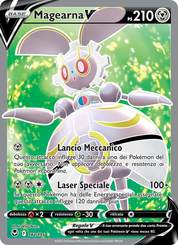 Magearna V Tempesta Argentata carta Pokémon italiana UR