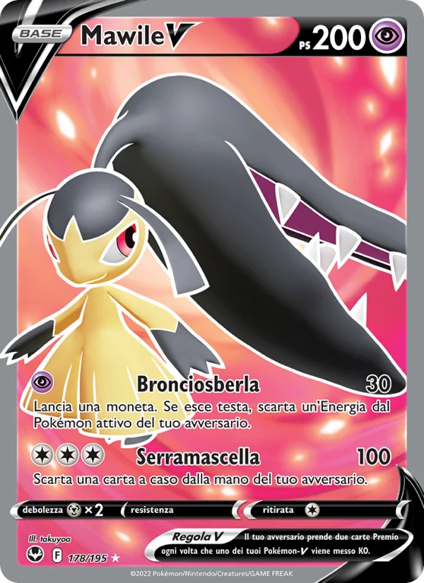 Mawile V Tempesta Argentata carta Pokémon italiana UR