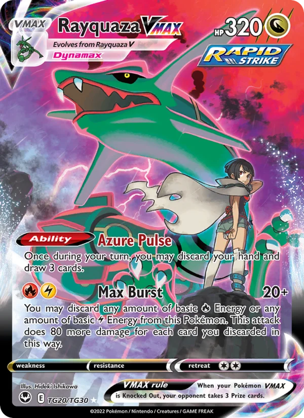 Rayquaza VMAX Tempesta Argentata carta Pokémon italiana