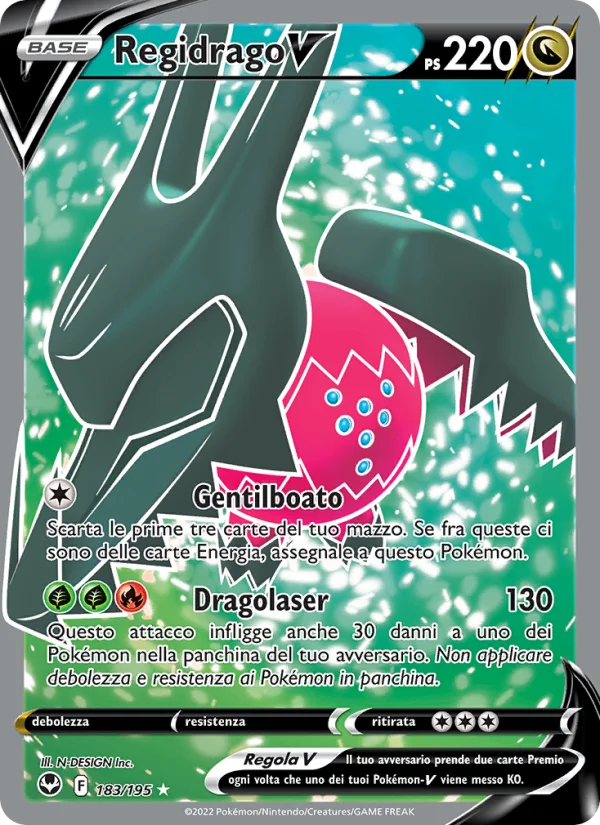 Regidrago V Tempesta Argentata carta Pokémon italiana UR