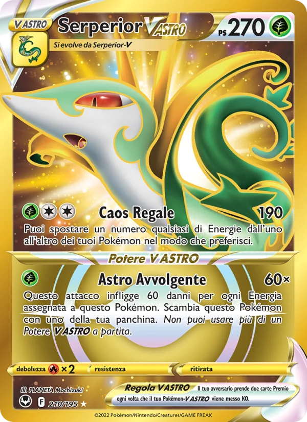 Serperior V ASTRO Tempesta Argentata carta Pokémon italiana HR