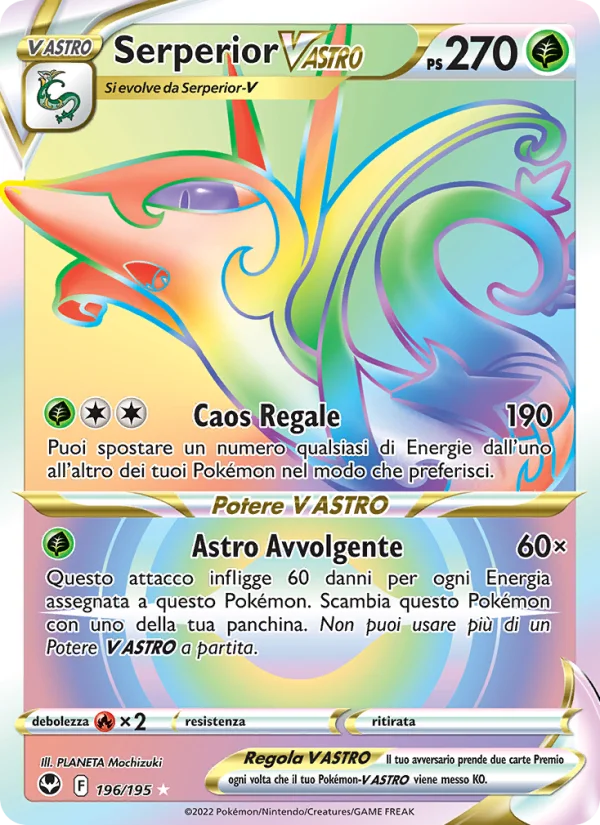 Serperior V ASTRO Tempesta Argentata carta Pokémon italiana RR