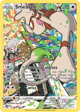 Smeargle Tempesta Argentata carta Pokémon italiana TG