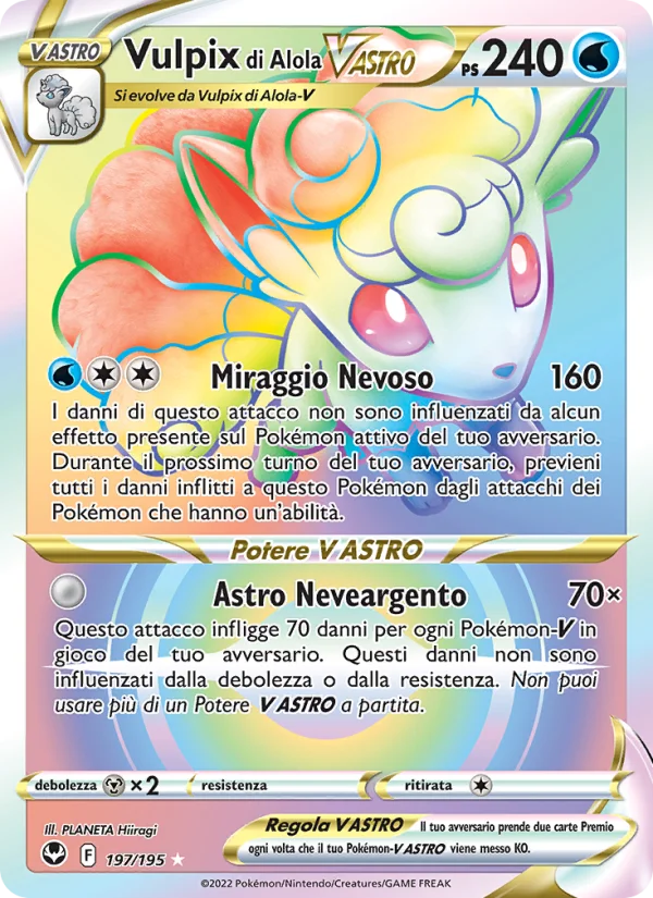Vulpix di Alola V ASTRO Tempesta Argentata carta Pokémon italiana RR