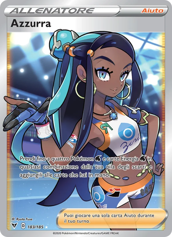 Azzurra Voltaggio Sfolgorante carta Pokémon italiana UR