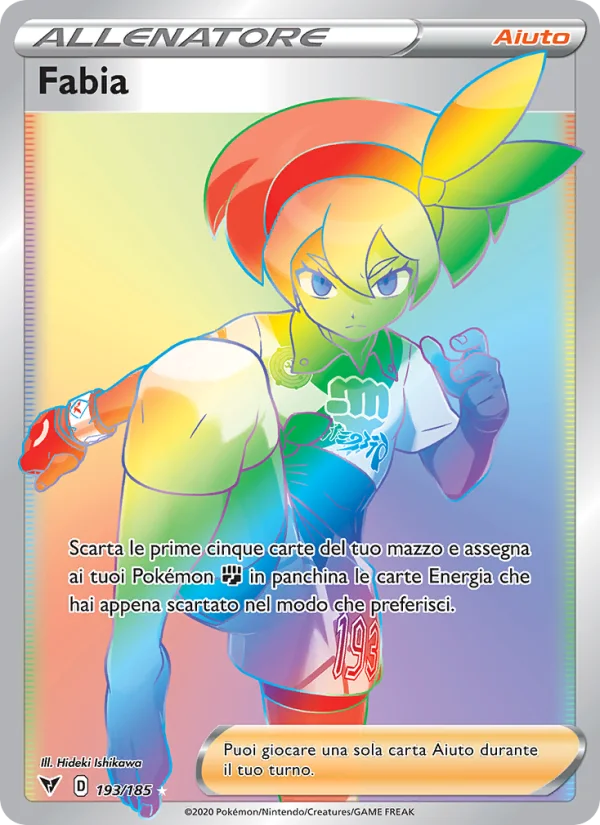 Fabia Voltaggio Sfolgorante carta Pokémon italiana RR