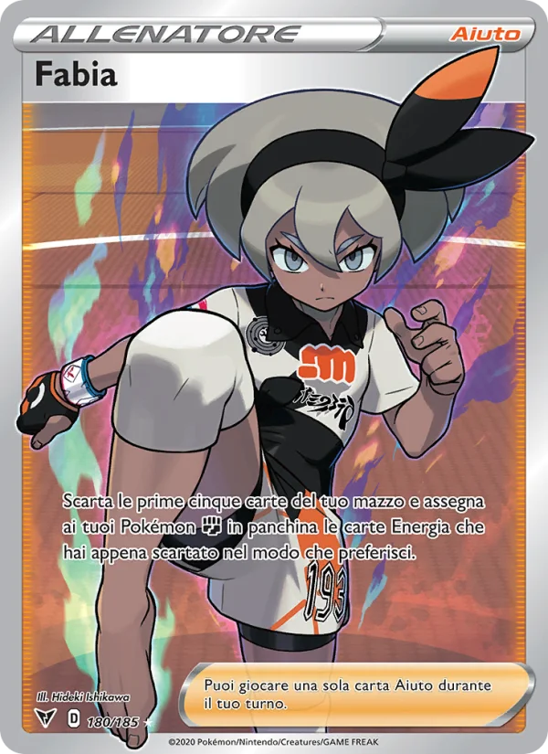 Fabia Voltaggio Sfolgorante carta Pokémon italiana UR