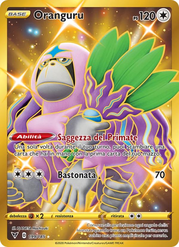 Oranguru Voltaggio Sfolgorante carta Pokémon italiana HR